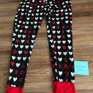 Little Sleepies Black and Red Heart Pajama Pants
